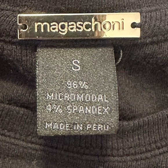 Magaschoni Black Micromodal Spandex Long Sleeve Thong Bodysuit Size S‎ - Picture 6 of 9